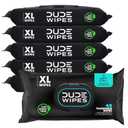 DUDE Wipes Mint Chill Flushable Wipes - Extra-Large Adult Wet Wipes - 6 Pack (288 Count) - Infused with Tea Tree Oil, Vitamin E, and Aloe - Septic and Sewer Safe
