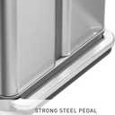 simplehuman 58 Liter / 15.3 Gallon Rectangular Dual Compartment Recycling Step, Brushed Stainless Steel with Soft-Close Plastic Lid Kitchen Trash Can