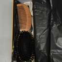 Belula 100% Boar Bristle Hair Brush Set (Medium). Soft Natural Bristles for Thin and Fine Hair. Restore Shine And Texture. Wooden Comb, Travel Bag and Spa Headband Included