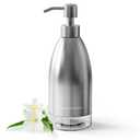 BEAUTURAL Soap Dispenser, Brushed Nickel Stainless Steel Case PET Liner Hand Pump Dispenser, Refillable Liquid Hand Dish soap Dispenser for Bathroom & Kitchen (15.2 OZ / 450ML)