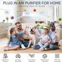 4 x Plug In Negative Ion Air Purifier 4 Pack Quiet Air Ionizers, Mini Air Fresheners for Home, Bedroom, Office, Kitchen, Portable Odor Eliminator for Smoke, Dust, Pet Smell