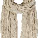 Aonal Womens Winter Scarf Cold Weather Thick Warm Cable Knit Wraps Chunky Large Soft Long Scarves