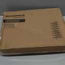 SONGMICS Narrow Shoe Rack - Sturdy 8 Tier Metal Tall Shoe Rack Shelf, Slim Shoe Storage Organizer for Closet Entryway Small Spaces, Bronze, 12"D x 17.6"W x 50.6"H