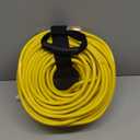 POWGRN 200 ft 12/3 Outdoor Extension Cord Waterproof Heavy Duty with Lighted End 12 Gauge 3 Prong, Flexible Cold-Resistant Long Power Cord Outside, 15Amp 1875W SJTW Yellow ETL Listed