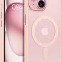 BENTOBEN for iPhone 15 Case, for iPhone15 Phone Case Compatible with MagSafe, Translucent Matte Magnetic Cover Shockproof Women Girl Protective Cute Case for iPhone 15 6.1", Baby Pink