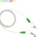 Petest 25ft Reflective Tie-Out Cable for Small Dogs Up to 35 Pounds