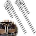 2 PCS Tom Drum Brackets, Tom Mount Holder Arm, Adjustable Metal Drum Stand Holder Replacement Hardware for Percussion Instruments