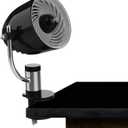 Vornado Pivot Clip Personal Air Circulator, 3-Speed, Portable Desk Fan with Multi-Surface Clip, 360-Degree Adjustable Axis, 9 in Tall, 4 in Diameter, Whisper Quiet, Black