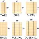 Foldable Box Spring, Bunkie Board, Bed Support Slats Twin 30"x 60"x 0.18"