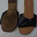FITORY Women's Flat Sandals Fashion Slides With Soft Leather Slippers for Summer Size 9