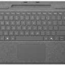Microsoft Surface Pro Keyboard for Surface Pro Copilot+ (11th Edition), Pro 9 and 8 with Pen Storage, Alcantara Material, Platinum