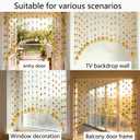 20-Strand Crystal Beaded Curtain, Multicolor Acrylic Arched Room Divider with Rainbow Beads for Bedroom, Living Room, Cafe, 41"W x 23"L