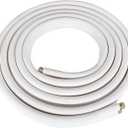25 FT Air Conditioning Copper Hose Hose Extension, 5/8 and 3/8 Inch Thickened Insulation Cotton Fit for Mini Split Air Conditioner with Nuts