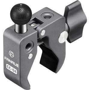 FANAUE Aluminum Handlebar Base Mount Strong Rod Clamp with 17mm Ball Head Adapter for Rails 0.5'' to 2'' Diameter Compatible with Garmin GPS Mounts & Bike Motorcycle Phone Holder with 17mm Ball Socket