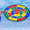 Pool Dart Game Set 29 Inch Large Pool Game Toys Inflatable Floating Dart Board with Sticky Balls Swimming Water Indoor Outdoor Yard Playset, Summer Family Party Birthday Gift