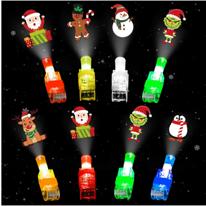 Christmas Party Favors, 36PCS LED Light Up Finger Lights Party Supplies, Glow in the Dark Christmas Toys Bulk for Stocking Stuffers, Christmas Classroom Prizes Non Candy Gift