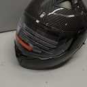 SPARK DOT Approved Modular Flip-Up Dual Visor Motorcycle Full Face Helmet for Adults Men & Women (Carbon Fiber, Large)