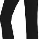 KDF Women's Cropped Straight Leg Jeans - High Waisted Jeans for Women 7/8 Length Denim Pants with Crop Hem (Black, L)