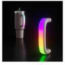 6 Colors LED Light-Up Tumbler Handle for Stanley 40oz/30oz, Comfortable Water Bottle Handle for Stanley Tumbler-Compatible with 40oz Stanley Cup Accessories, Use for Outdoor, Party, Home (Rose Quartz)