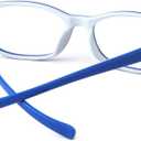Mind Bridge Kids Blue Light Blocking Computer Video Gaming Glasses - Anti Eyestrain | Durable Cute Protection Eyewear for Children Boys & Girls Digital Screen Time & Technology Use | 558 Blue