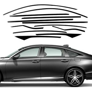 Stainless Steel Window Trim Chrome Delete for Accord 2018-2022 Black Window Trim Blackout Kit