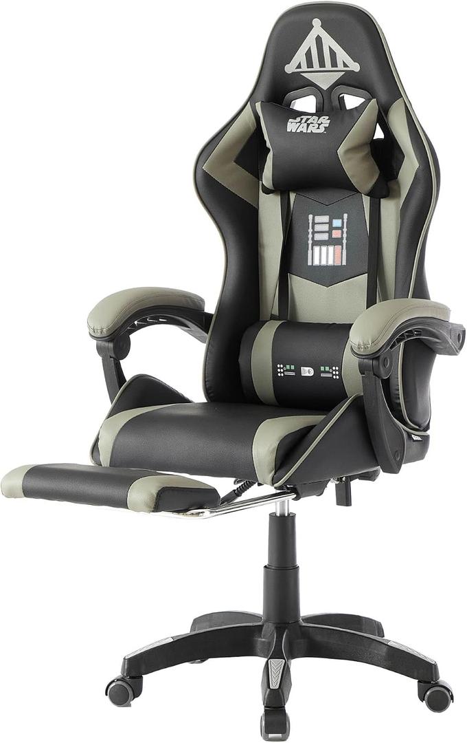 Star Wars Adjustable Swivel Computer Gaming Chair with Footrest, Lumbar Support and Headrest