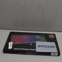 Wireless Keyboard and Mouse Combo, RGB Backlit, Rechargeable & Light Up Letters, Full-Size, Soft Typing, Sleep Mode, 2.4GHz Quiet Keyboard Set for Mac, Windows, Laptop, PC, Trueque (Black)