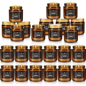 24 Packs Scented Candles for Home, 3.05ozSoy Wax Aromatherapy Candles with 12 Fragrances, Smokeless Natural Essential Oil Candles for Relaxation, Gifts, Parties, Yoga,Home Decor