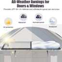 Window and Door Awning Exterior,40x60 Inch Polycarbonate Spliced Outdoor Overhang Canopy with Drainage,UV/Rain/Snow/Sunlight Protection,Awnings for Outside,Patio,Porch,Deck,House Entrance