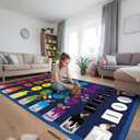 Drydiet 11.8 x 6.6 ft Classroom Rug Elementary Daycare Rug Shapes & Colors