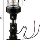 Marinexplore Boat Anchor Light, White LED Stern Light for Boat - 3 Nautical Mile Bimini Top - Pontoon - All Round - 1224V, 6''