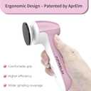 APRELM Rechargeable Electric Foot Callus Remover with 3 Glass Grinding Heads, Professional 1000RPM 3-Speed Control Electric Foot File (E7 Pink Glass Version)