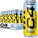 C4 Carbonated Zero Sugar Energy Pre Workout Drink + Beta Alanine, (NEW) Sparkling Arctic Snow Cone, 16 Fl Oz, Pack of 12 (EXP 07/01/26)