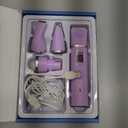 Dog Grooming Clippers Kit-Electric Rechargeable Cat Trimmer Tools-Cordless Quiet Pet Nail Paw Grinder-4 in 1 Multifunctional Low Noise Shaver-Razor for feet Face Ears Toenail Eye (Purple)