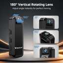 VSTARCAM 2K Mini Body Camera with 180° Rotating Lens, 1500mAh Battery & 64GB TF Card Included, IR Night Vision, Portable Wearable Video Recorder for Cycling, Meetings & Outdoor Recording