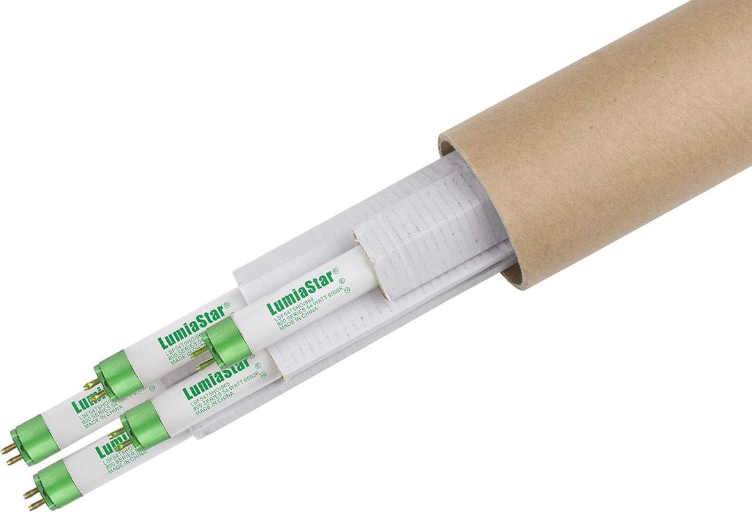4FT 54W T5 HO 6500K Fluorescent Tubes Grow Light Bulbs Cool Daylight White Pack of 5
