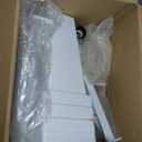 DYALE Flower Display Stand with Buckets - Flower Cart with Wheels for Bouquet Shop, Metal Flower Rack Display Stand for Wedding Garden, Party, Events (White, Square buckets)