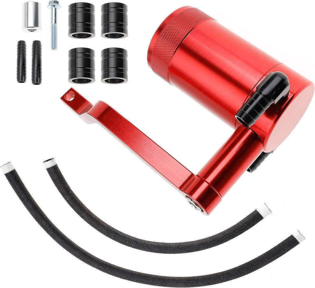 Billet Catch Can for HEMI Technology Z-Bracket Scat Pack for Dodge Challenger Charger for Chrysler 300 for Jeep Grand Cherokee 6.4 11 12 13 14 15 16 17 18 19 20 21 (Red)