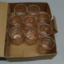 24 Pack Clear Glass Votive Candle Holders, Vintage Candle Holder for Floating Candle, Tealight Candle Holder for Table Centerpieces Home Bridal Shower Birthday Christmas Table Decoration (Amber)