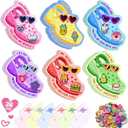 Valentines Day Cards for Kids School Classroom - 36 Valentine Cards with 72 Unique Shoe Charms, 6 Cute Designs - Valentine Exchange Gift for Boys Girls, Funny Valentines Cards for Kids Party Favors