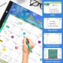 Gannyfer Desk Calendar 2026 - 18 months Use Now to Dec 2026, 22" x 17" Large Desk Calendar 2025-2026 with to-do List, Thick Paper with Corner Protectors, Large Ruled Blocks - Colorful Waterink (6 Stickers Included)