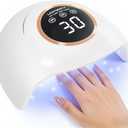 LadyMisty 72W UV LED Nail Lamp, 2026 New Upgrade UV Light for Gel Nails with 18 Beads, 3 Timer Nail Dryer, LCD Display, Auto Sensor, Professional Nail Lamps for Gel Polish Best Gifts, White Lamp
