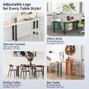 Adjustable Table Legs 28"-43" - 1 Pc Breakfast Bar Legs, Kitchen Worktop Support Legs, Office Desk Legs, Heavy Duty Metal Sturdy Steel Frame,Black