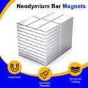 Powerful Neodymium Bar Magnets, 60 Pack Rare Earth Magnets, Heavy Duty Magnet, Rectangular Magnets, Small Magnet Strong for Fridge, DIY, Garage, Kitchen, Science, Craft, Office-20x10x3 mm