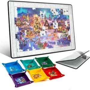 1500 Pieces Foldable Jigsaw Puzzle Board with Cover