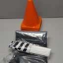 4E's Novelty 38 Pieces Set - 12 Traffic Cones With Hole on Top, 24 Checkered Flags, Racetrack Floor Runner - for For Race Car Birthday Party Supplies, Table Centerpiece Decorations Kids Gift