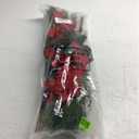 Hotop 6 Pcs Christmas Artificial Poinsettias Florals 19.6 Inch Large Christmas Poinsettia Decorations Red Green Christmas Flower Picks Stem for Christmas Tree Ornament Wreath DIY Xmas Party Decor