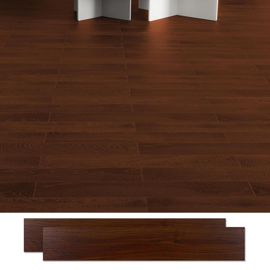 RORA Peel and Stick Floor Tile, 36-Pack 54 SF, Wood Plank Waterproof Vinyl