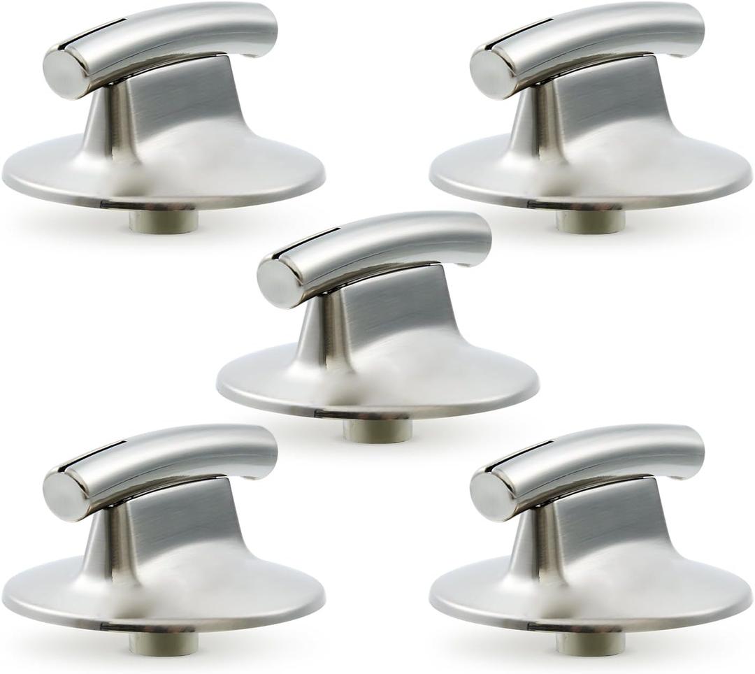 WP7737P245-60 Cooktop Knobs Replacement Parts for Jennair Gas Stove Knob Surface Burner Knob Jenn-Air JEC8430ADB JEC8536ADB JEC8430ADS 36 Inch Cook Top Oven Range 74007918 Assembly Knobs 5 Pcs