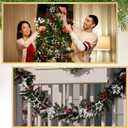 Tigeen 24 Pcs Christmas Tree Ornament 3.14''x2.75'' Silver Christmas Glitter Stars with Rhinestones Star for Wreath Garland Xmas Tree Hanging Star for Gift Wrapping Wedding Home Festive